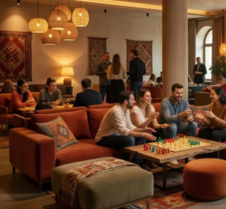 Ambianță modernă în spațiul indoor Balkan Evero