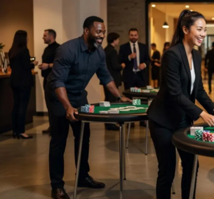 Echipa Balkan Evero gestionând un eveniment în locație