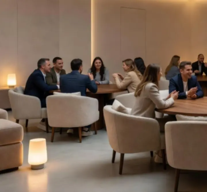 Spațiu indoor modern Balkan Evero, gândit pentru socializare și jocuri de grup