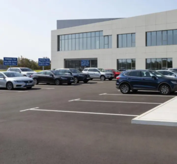 Zona de parcare dedicată pentru invitații Balkan Evero